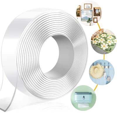 Dailygoods- Dubbelzijdig Tape Extra Sterk - Nano Tape - Transparant - Afwasbaar - Verwijderbaar - Spoorloos - Sterk voor Tapijten - Plakband