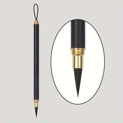 1 Pièce Pinceau d'Écriture Calligraphie Bois d'Ébène Bois de Santal Stylo Ligne Accrocheuse Calligraphie Débutant Art Pinceau de Peinture Professionnel noir