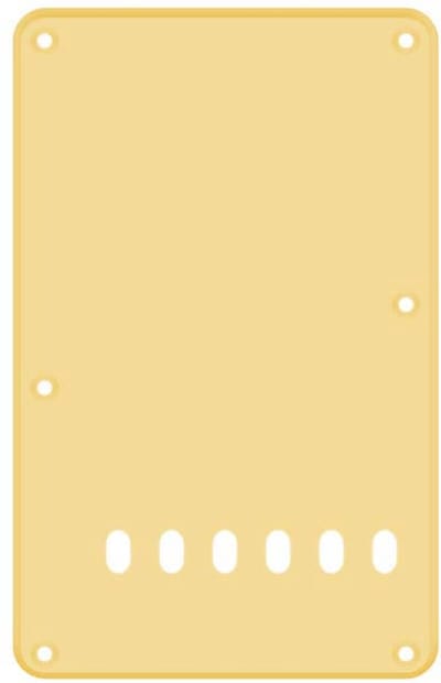 Boston BP-113-C back plate, string spacing 11,2mm, 1 ply, standard Stallion, 86x138mm, cream