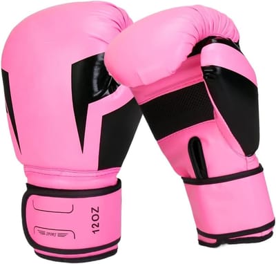 Bokshandschoenen - Sparringhandschoenen Vechtsport - Training en Fitness - Schokabsorberend en Ademend - 340 gram - Zwart
