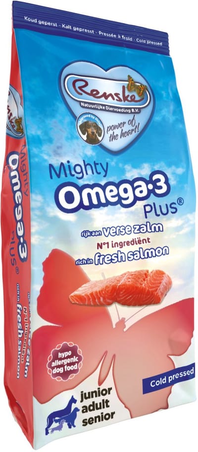 Hondenvoer RENSKE - Hypoallergeen Zalm Geperst - 12 kg, Omega-3, Voor Gevoelige Spijsvertering