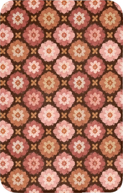 WC mat 50x80 cm - Antislip - Geometrisch - Bloemen - Kleurrijk - Toiletmat - Vloermat - Douchemat - Toilet tapijt - Toiletmatten