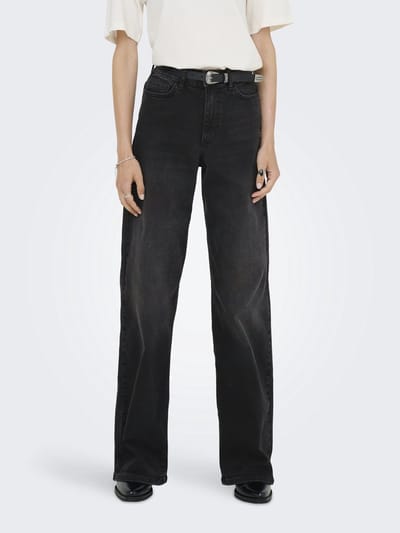 JDY - JDYFELINA-FINA HW WIDE BLK JEANSDNM Dames Jeans