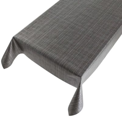 2LIF Maatwerk tafelzeil – Tweed Anthraciet – linnen look – 140 cm breed – per meter aaneengesloten – tafelkleed – decoratief zeil - antraciet