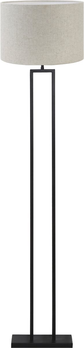 Light & Living Vloerlamp Shiva/Livigno - Zwart/Naturel - Ø40x170cm - Vloerlamp met kap