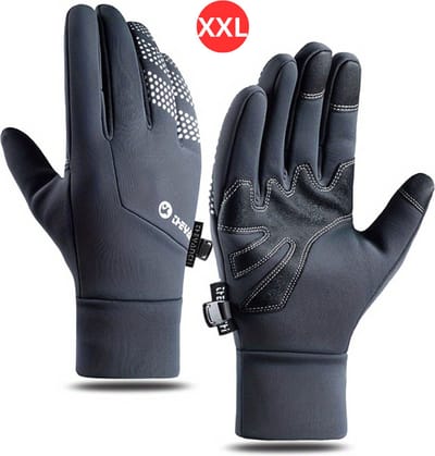 Winterhandschoen - Handschoenen - Touchscreen Handschoenen - Wielrenhandschoenen - Fietshandschoenen - Scooter - Winter - Grijs - Maat XXL
