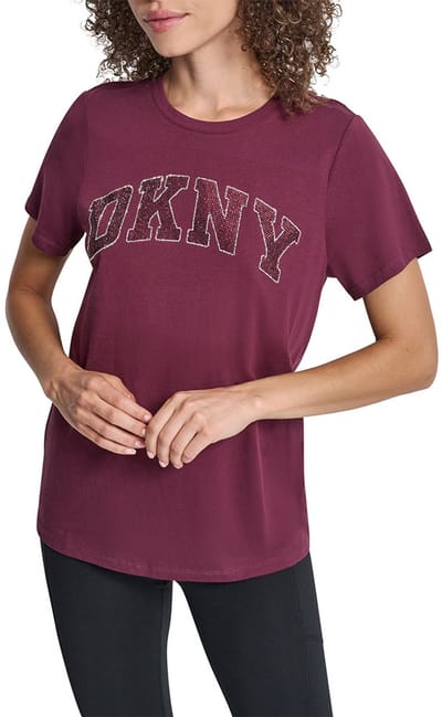 Dkny Dw8000052 T-shirt Met Korte Mouwen Paars L Vrouw