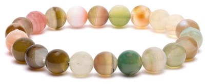 Armband elastisch agaat mix