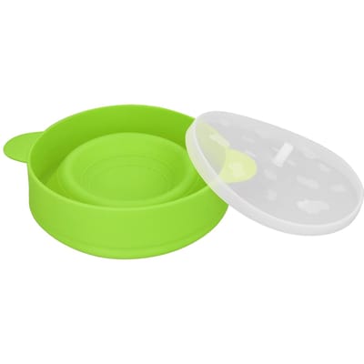 Grand Popcornière Micro-ondes avec Couvercle Poignée Sans BPA Pliable -40 degrés Celsius À +230 degrés Celsius Silicone Alimentaire DIY L vert