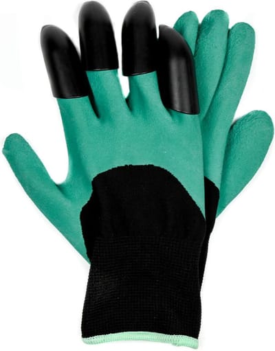 Benson Tuinhandschoenen met klauw - Graven en wieden - Groen/Zwart - One-size - Set van 2