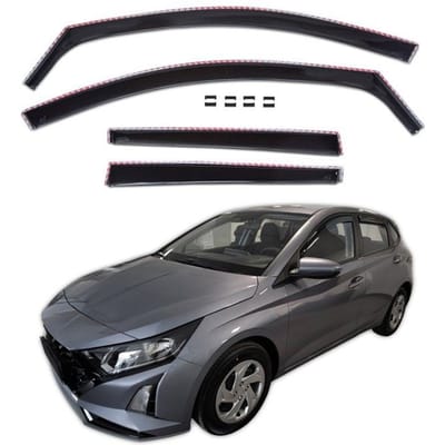 Wind deflectors - Hyundai i20 5D (sinds 2020) - Aerodynamisch - Eenvoudige montage - UV-bestendig acryl