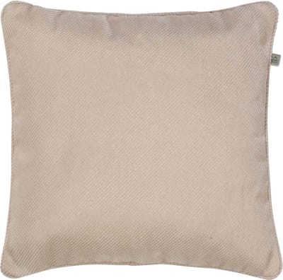 Dutch Decor HULTET - Kussenhoes 45x45 cm - lichtroze stof - glanzende bege sierdraad - opvallende rits - met rits