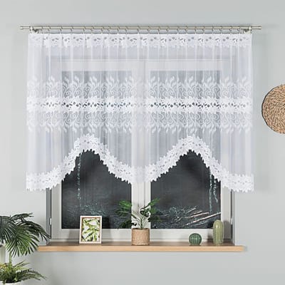 Markizeta BASTIA - Jacquard Gordijn - 300x120cm - Roestvrij Motief - Decoratieve Snijding