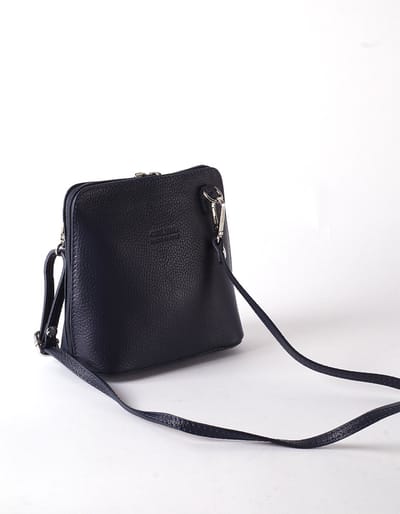 Giuliano lederen schoudertas Allison - Donkerblauw - Dames - Made in Italy