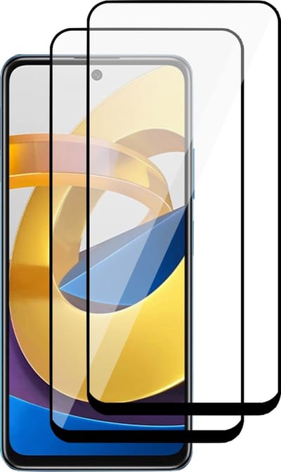 Screenprotector geschikt voor Xiaomi Poco M4 Pro 5G - Glas Full Screen Protector - 2 Stuks