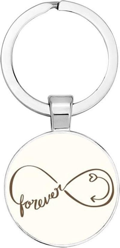 Akyol - Infinity - vriendschapssleutelhanger - Love - cadeau - Sleutelhanger - Liefde - Vriend/Vriendin - Leuk kado voor je vrienden om te geven - 2,5 x 2,5 CM