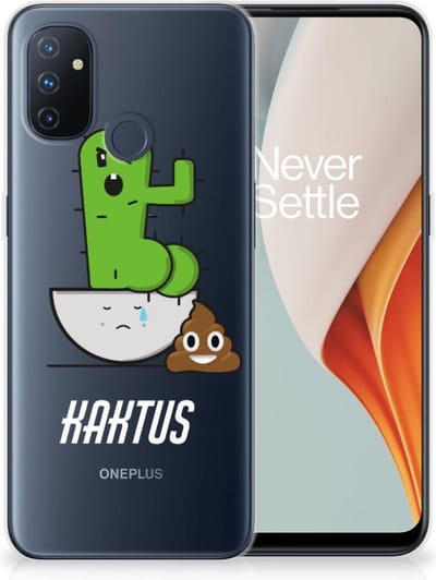 OnePlus Nord N100 Telefoonhoesje met Naam Cactus Poo