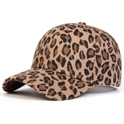 Casquette de baseball unisexe à imprimé léopard réglable, casquette de rappeur de rue, casquette de hip-hop, casquette snapback, casquette de golf, casquette de camionneur marron