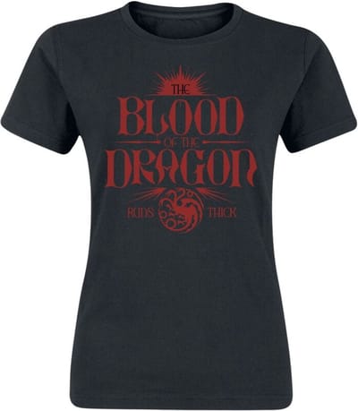 Game of Thrones House of the Dragon - Blood Of The Dragon Runs Thick T-shirt zwart S