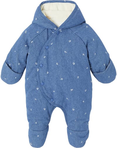 Vertbaudet Babypakje voor pasgeborenen van volledig bedrukte denim