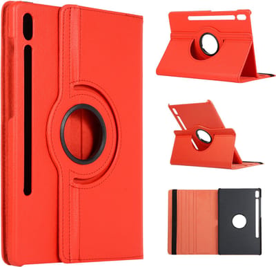 Hoes Geschikt voor Samsung Galaxy Tab S9 Plus / S9 FE Plus hoes Rood – Hoes Geschikt voor Samsung Galaxy Tab S9 Plus / S9 FE Plus tablet hoes – 360° draaibaar bookcase - Ntech