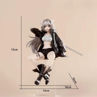 14CM Anime Arknights Spel Lappland Figuur Noodle Stopper Figuur Animatie Model Speelgoed Cadeaus Collectie Decoratie Ornamenten PVC gray