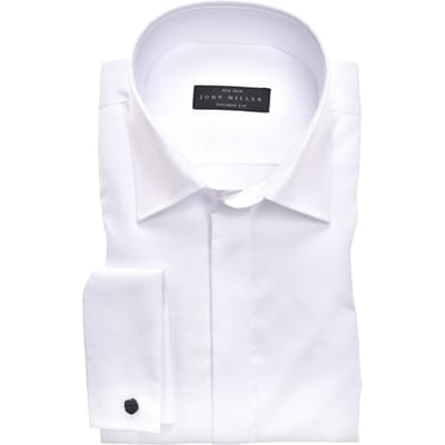 John Miller Overhemd Tailored Fit N Lange Mouw Overhemden Wit 5335588