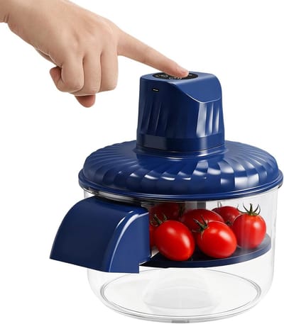 Elektrische Druiven Schilmachine - Keuken Schilmes Tool - Voedselbereiding Vereenvoudigen - Draadloze Portabiliteit - 24x24x18cm - Niet gespecificeerd
