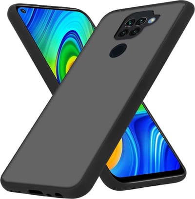 Cadorabo Hoesje geschikt voor Xiaomi RedMi NOTE 9 in MATT ZWART - Hybride beschermhoes met TPU siliconen Case Cover binnenkant en matte plastic achterkant