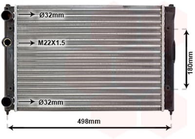 Van Wezel - RADIATOR VOOR SEAT CORDOBA 1993-1996 6K0121253