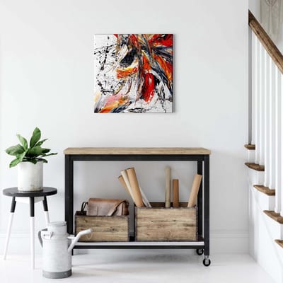Canvas print DD123310 InternalErupti A.S. Création 0,5 x 0,5 m Rood Kantoor Hal/Gang Keuken Slaapkamer Woonkamer