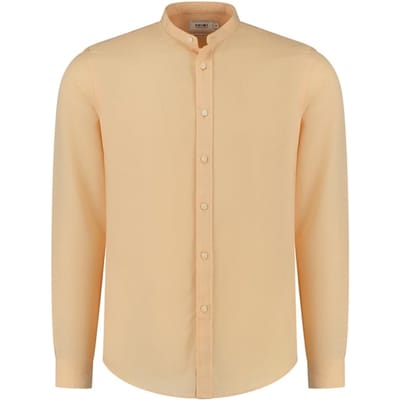 Shiwi Leon Linen Shirt Oatmeal Beige Maat: S | Casual Overhemden Outlet | Heren | Beige