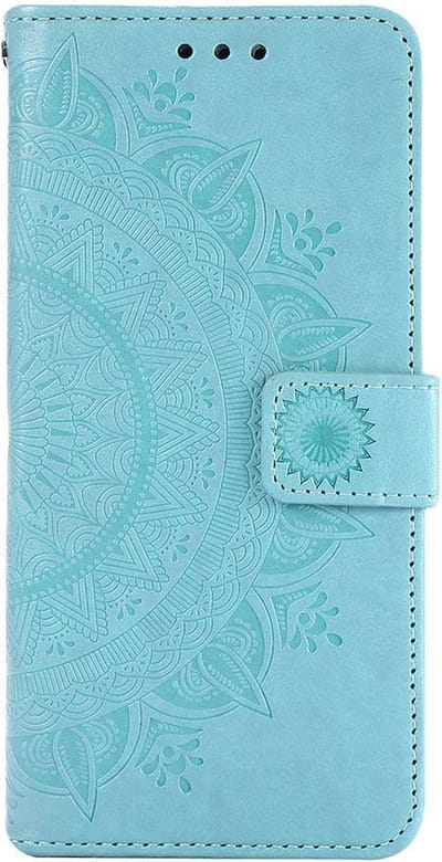 Shop4 - Poco X4 GT Hoesje - Wallet Case Mandala Patroon Mint Groen