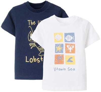 Zippy 3107118901 T-shirt Met Korte Mouwen 2 Eenheden Wit,Blauw 6-9 Months Kinderen