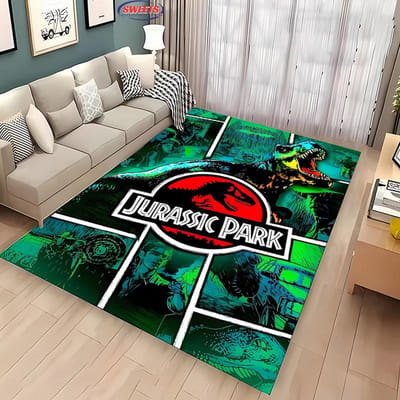 Klassieke Film Dinosaurus P-Park Groot Tapijt voor Thuis Woonkamer Kinderkamer Sofa Deurmat Keuken Vloerkleed Antislip Decor 40x60cm (16x24in)