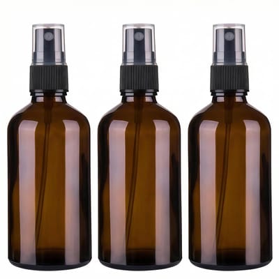 Dailygoods- Sprayfles 250ml - 3 Stuks - Fijne Verstuiver - Bruin Plastic - Herbruikbaar - Gezond en Milieuvriendelijk