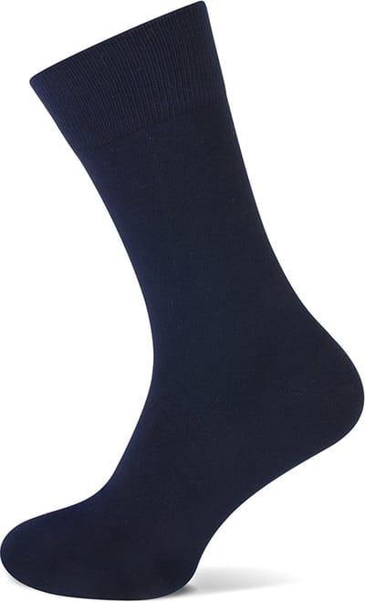 2-paar bamboe sokken - hoog - Hoge bamboe sokken voor dames en heren - 46 - Blauw