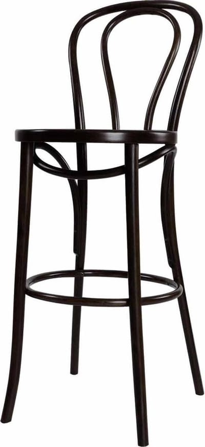 Fameg Vienna Thonet No. 18 houten barkruk zwart gebeitst - 75 cm