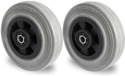 Set wielen - Transportwielen - Meubels verplaatsen - Laat geen sporen na - 125 mm diameter - Grijs