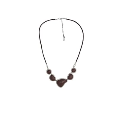 Behave - Ketting Dames - Minimalistische Stijl - Bruin Accent - 60,5 cm