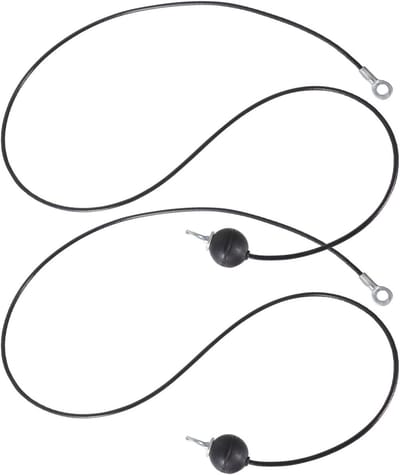 Fitness Kabel - Katrol Draad - Thuis Workout - Geluidsdempende Coating - 140 cm - Zwart