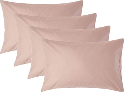 Homescapes Luxe Satijn Kussensloop 50x75 cm – Beige – Set van 4 – 100% Egyptisch Katoen Satijn – Draaddichtheid 1000