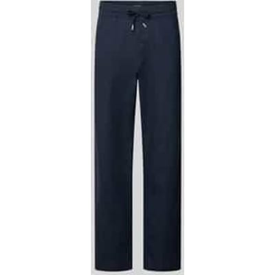 regular fit broek van mix van katoen en linnen model 'barton'