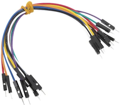 MikroElektronika MIKROE-513 Jumperkabel Raspberry Pi®, Banana Pi, Arduino [10x Draadbrug-stekker - 10x Draadbrug-stekker] 15.00 cm Bont