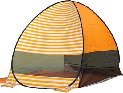 Bovista Strandtent - Extra Sterk - Winddicht Strandtent - Strand - Outdoor - UV Bescherming - Draagbaar - Oranje