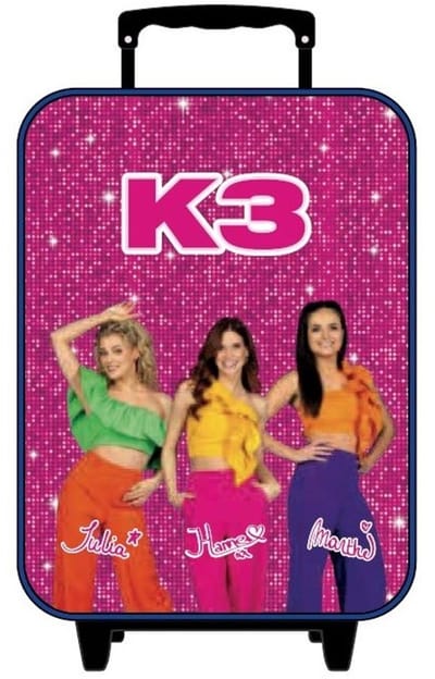 K3 Reistrolley Roze Signature 32x26x11cm - Studio 100 Merchandise - Marthe, Julia & Hanne -