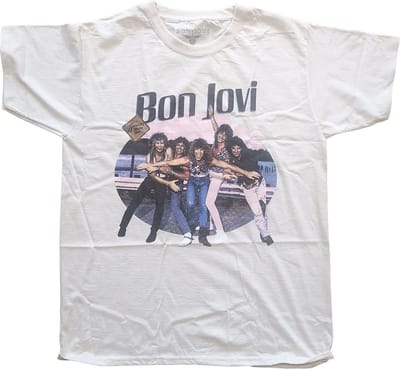 Bon Jovi - Breakout Heren T-shirt - L - Creme