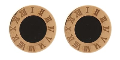 Behave – Oorsteker – Rosékleurig – Zwart – Roestvrij Staal – 1 cm – Tijdloos