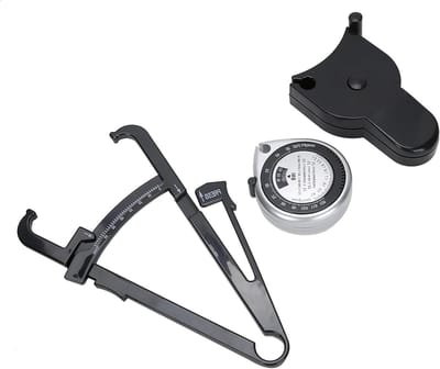 Lichaamsmeetset - Vetmeter meetlint - Gezondheid bijhouden - Met BMI indicator - 150 cm - Zwart zilver