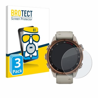 BROTECT - Screenprotector voor Garmin Descent Mk3 (43 mm) - Folie Beschermfolie Beschermglas matte 3 Stuks